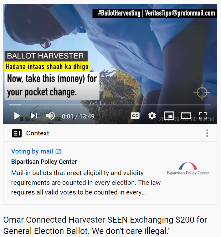 Project Veritas second MN ballot harvesting video 9/28