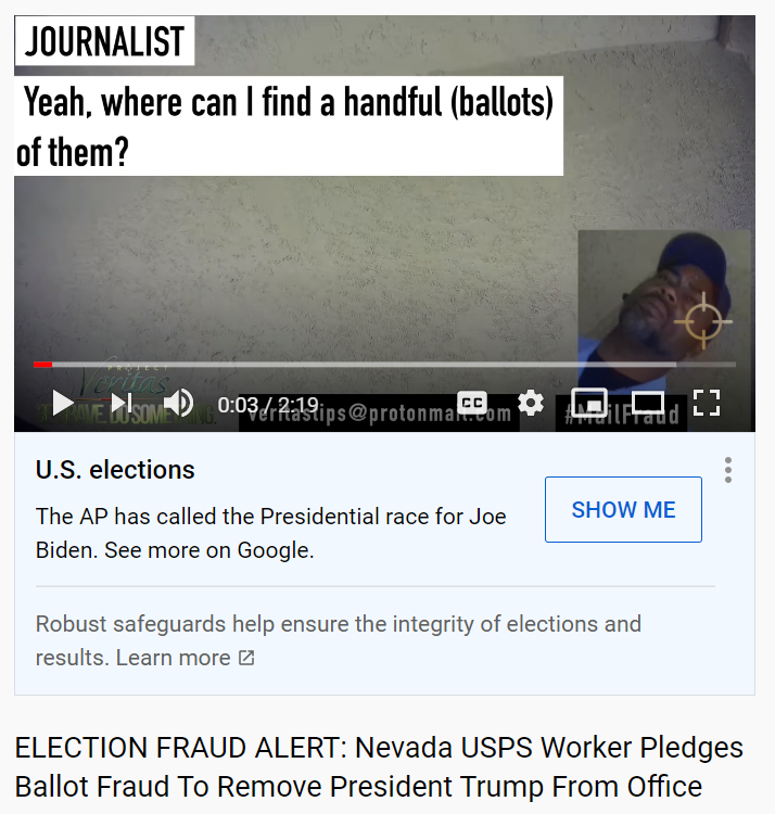 Project Veritas NV USPS video 11/5/20