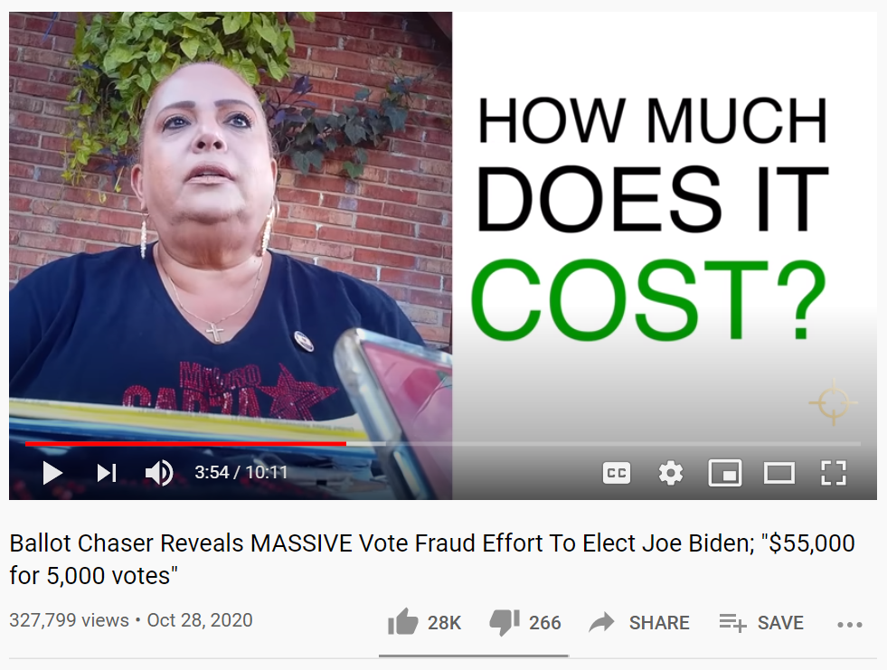 Project Veritas second TX ballot chaser video 10/28