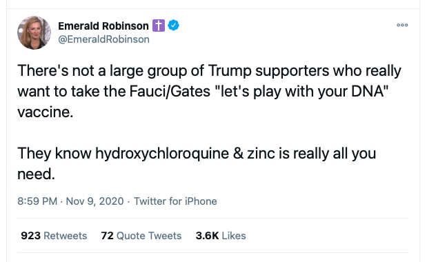 screen grab - emerald robinson tweet