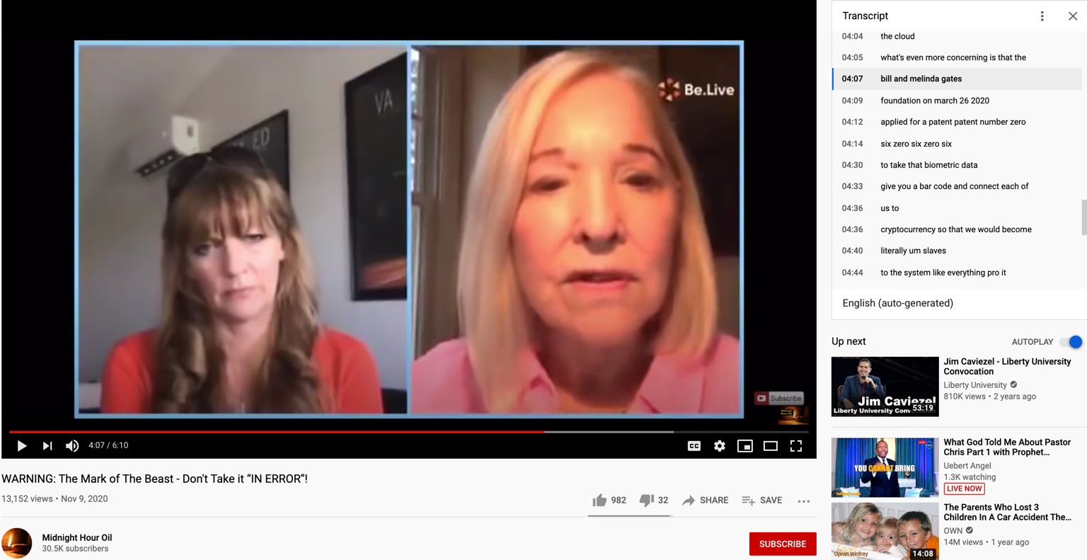 YouTube vaccine microchip conspiracy theory8