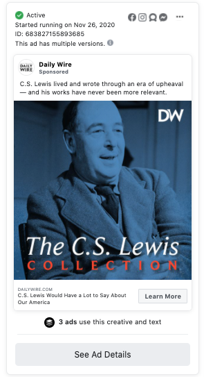image of facebook post