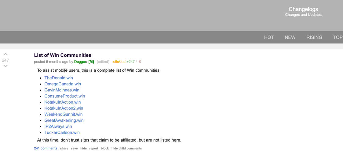 .win forum list
