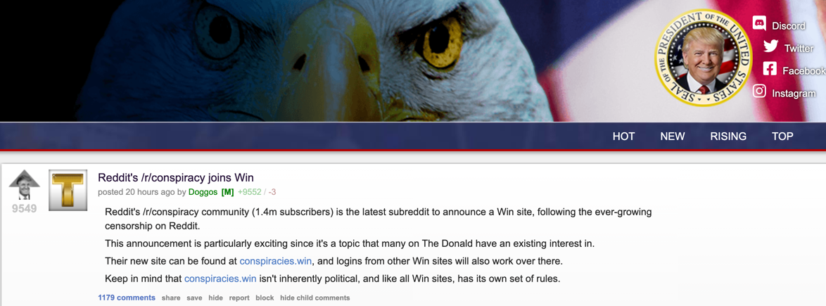 TheDonald r/conspiracy