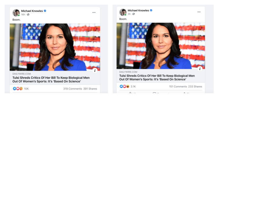 Knowles Gabbard bill Facebook engagement 2