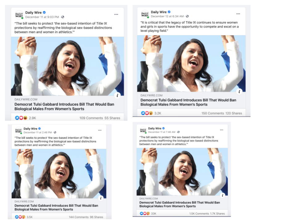 Daily Wire Gabbard Facebook engagement 1