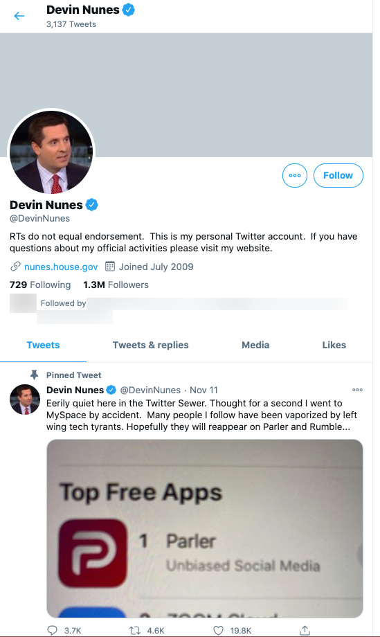 image of twitter account