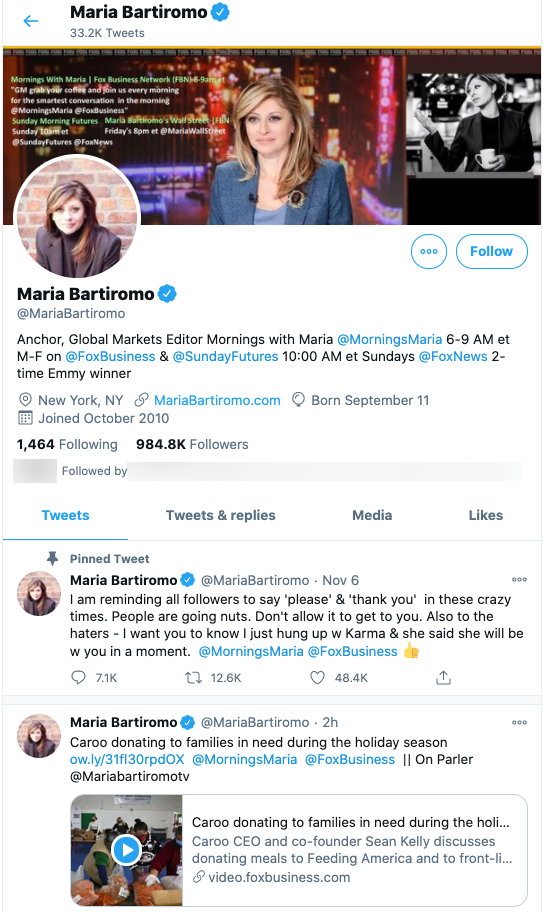 image of twitter account