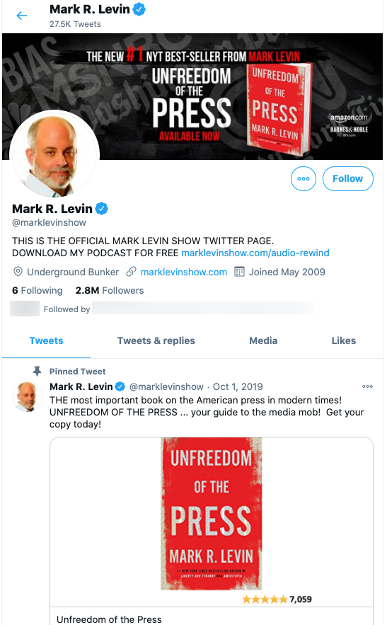 image of twitter account