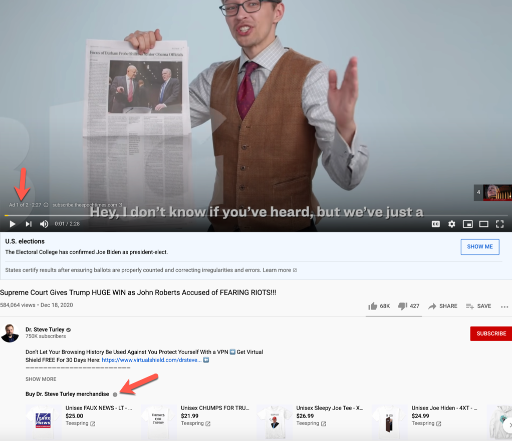 YouTube 4chan hoax ads merchandise