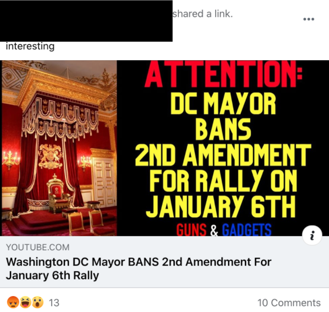 Private, pro-gun Facebook group on guns at D.C. protest 