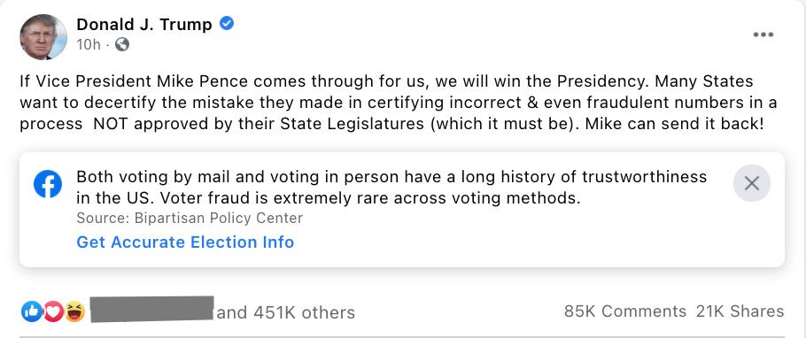 Pence can overturn the election