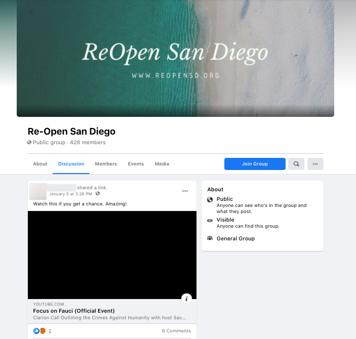 image of facebook post