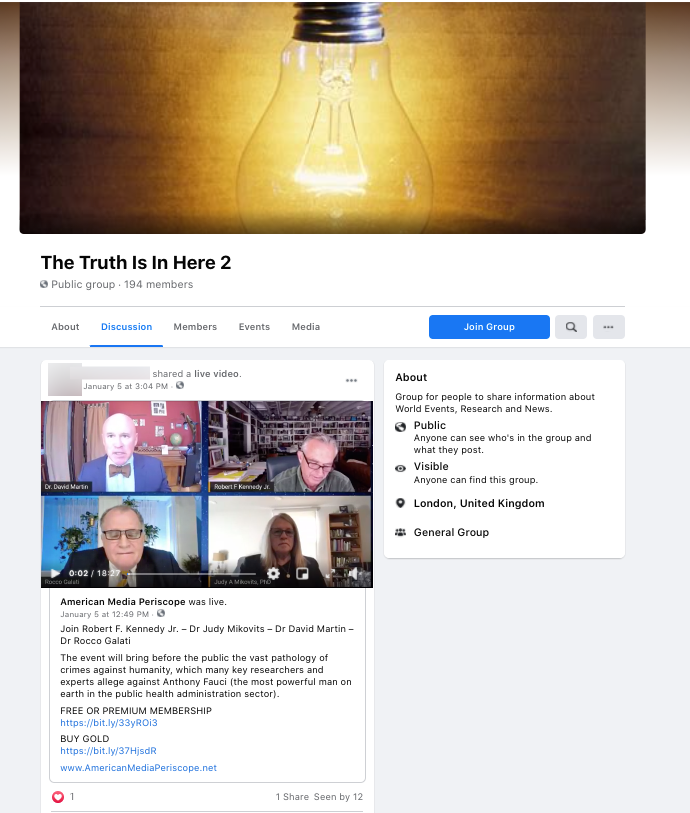 image of facebook post