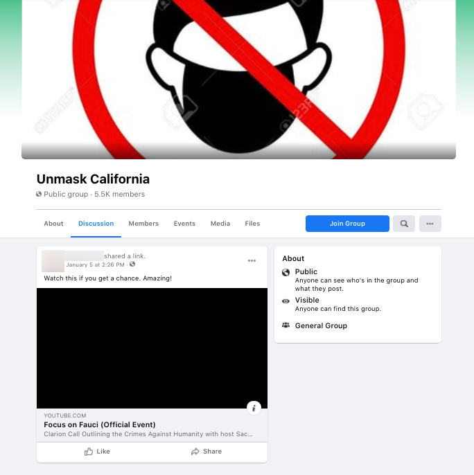 image of facebook post