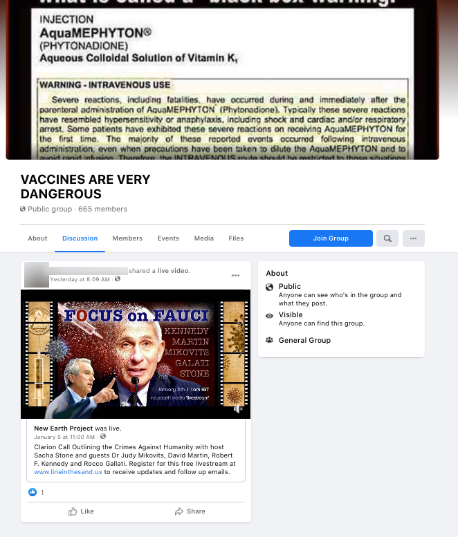 image of facebook post