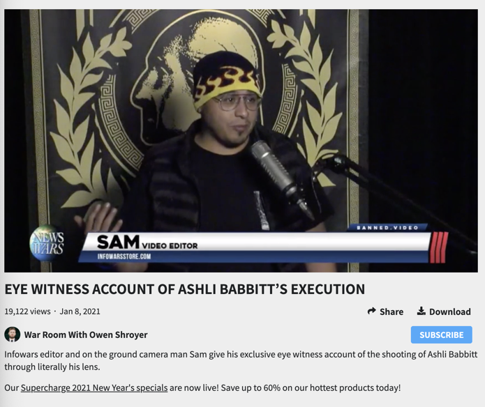Infowars cameraman Sam