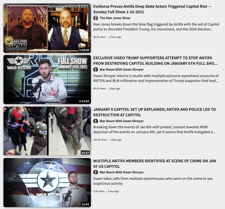 Alex Jones falsely blames antifa for violence