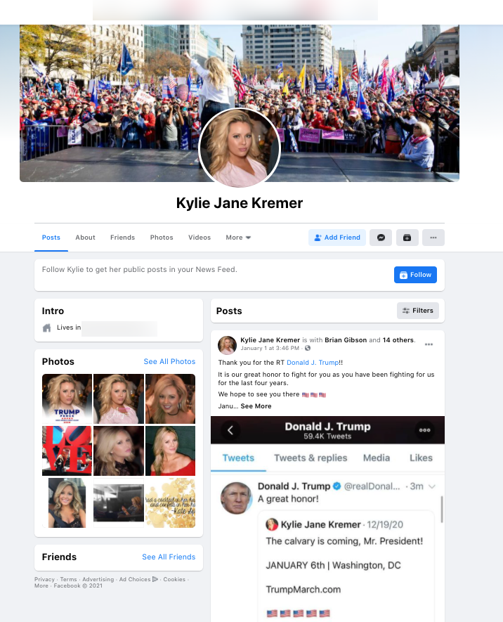 image of facebook page