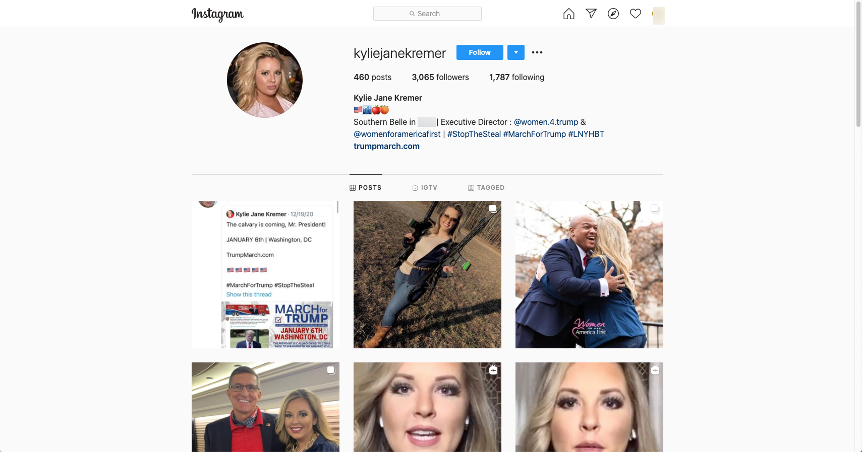 Image of Instagram page 