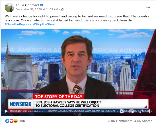 image of facebook post