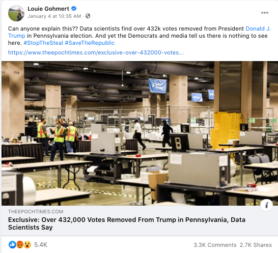 image of facebook post