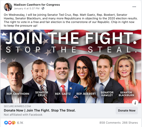 image of facebook post