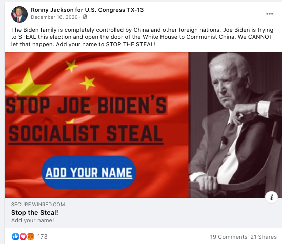 image of facebook post