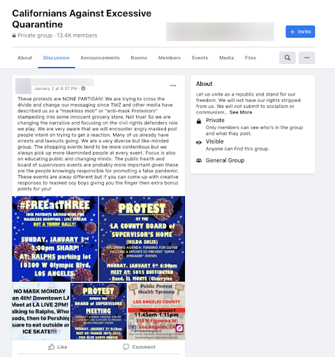 image of facebook post