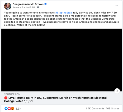 image of facebook post