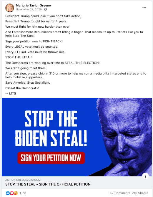 image of facebook post