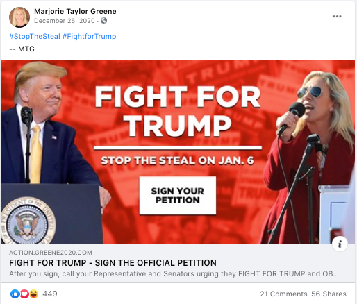 image of facebook post
