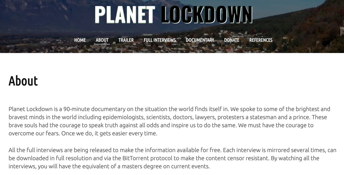 Planet Lockdown site description