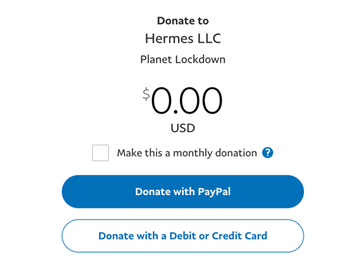Planet Lockdown PayPal