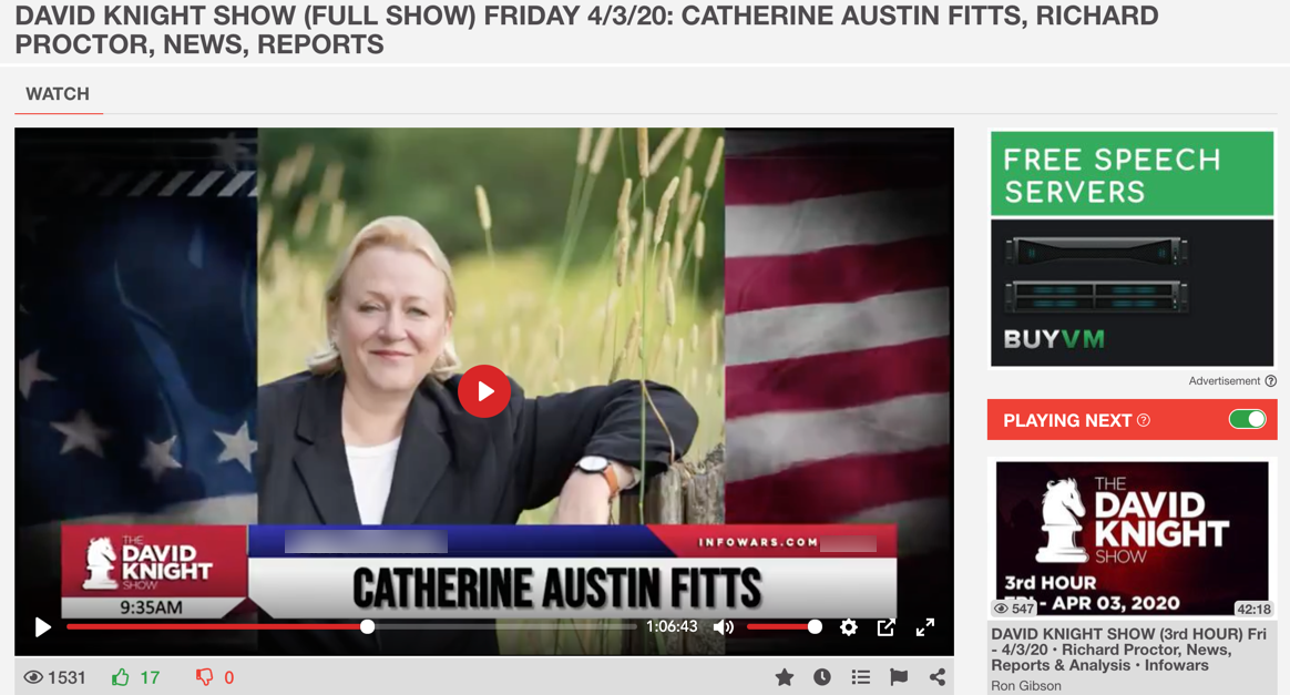 Catherine Austin Fitts Infowars