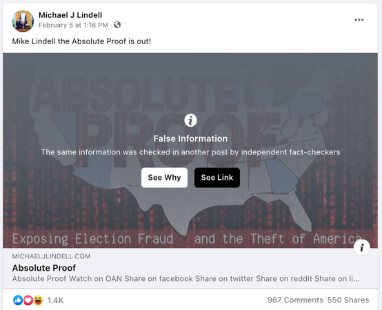 image of facebook post