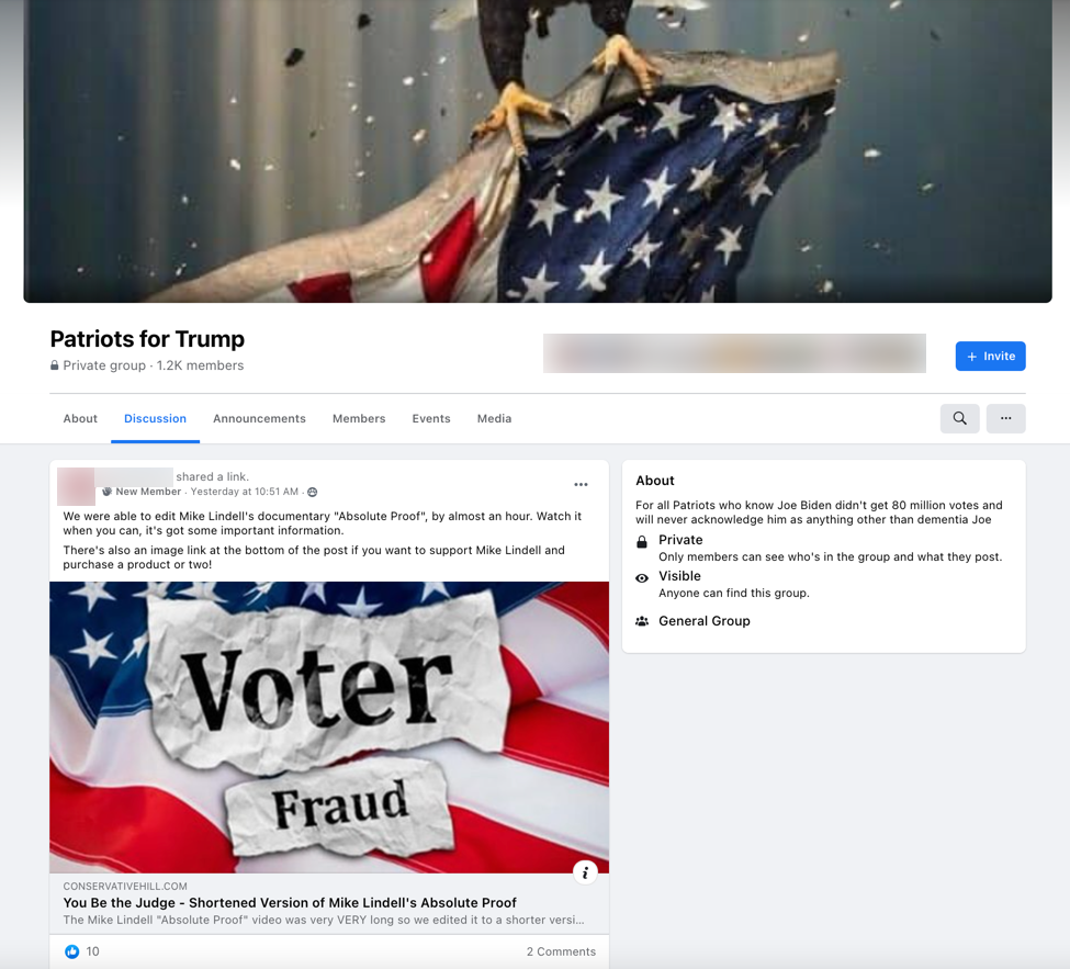 image of facebook post