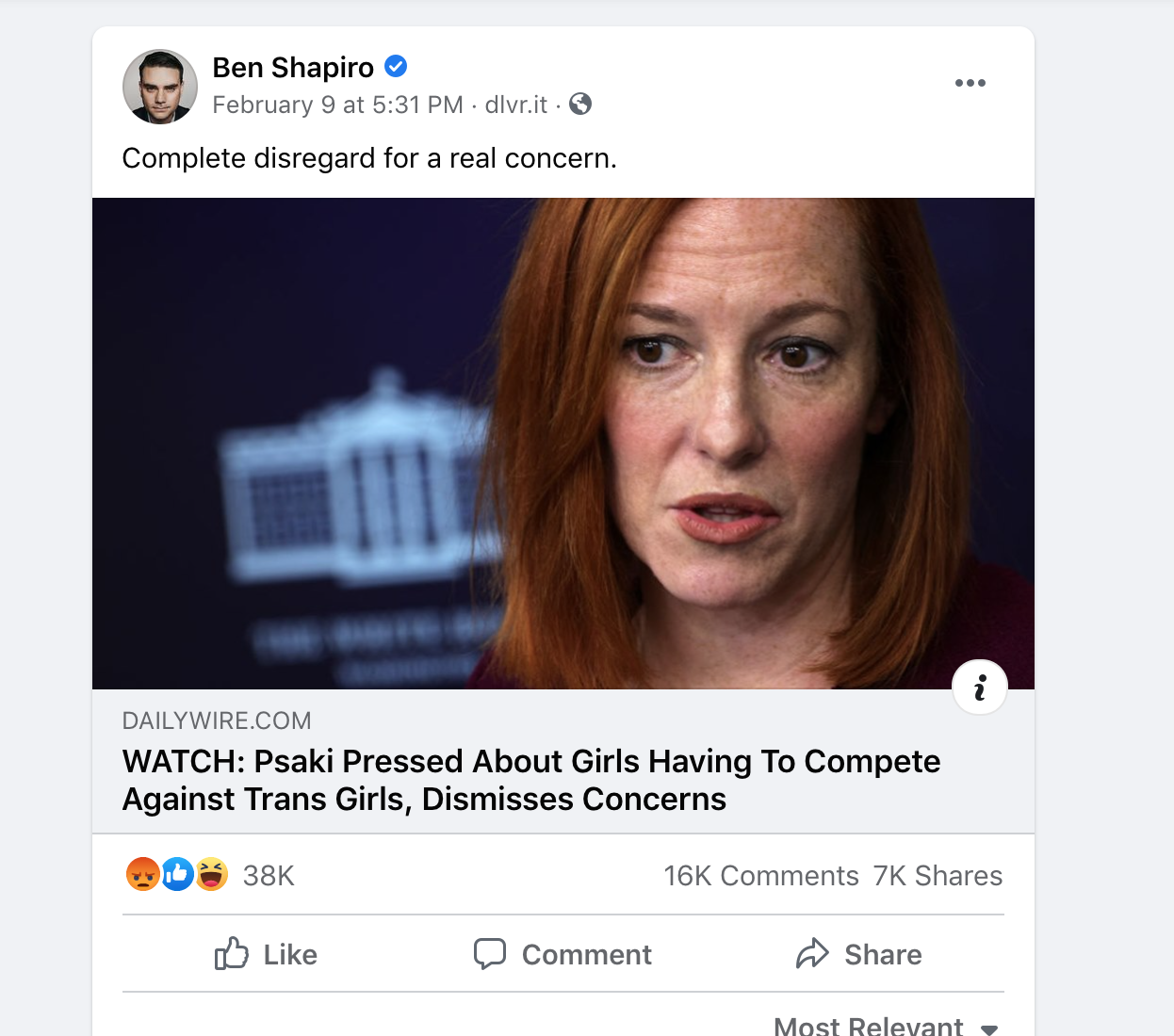 Shapiro 1 FB engagement WH briefing 
