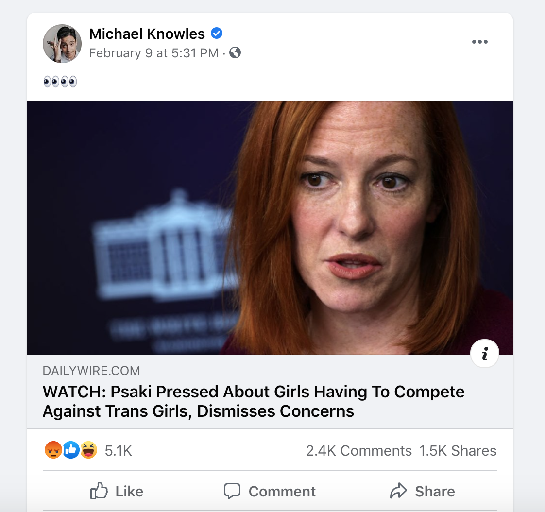 Knowles FB engagement WH briefing 