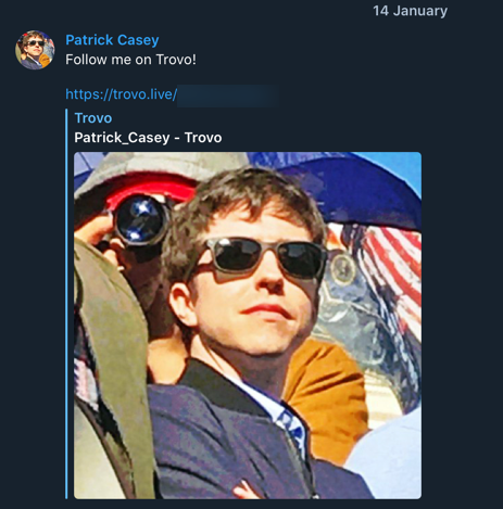 Patrick Casey Trovo joining