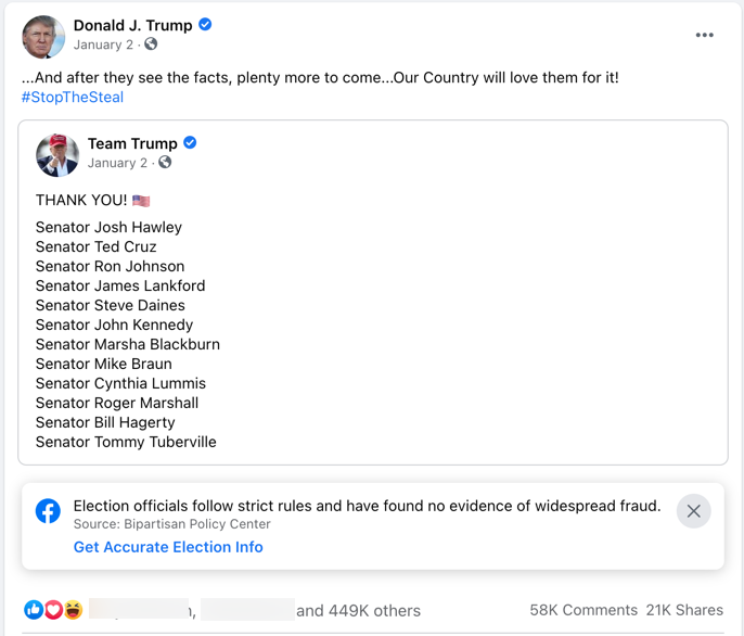 image of facebook post