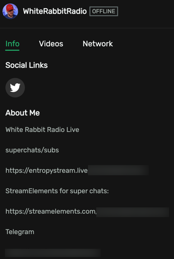 White Rabbit Radio Trovo fundraising