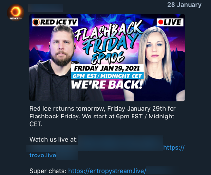 Red Ice TV Trovo joining