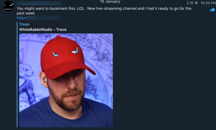 White Rabbit Radio Trovo joining