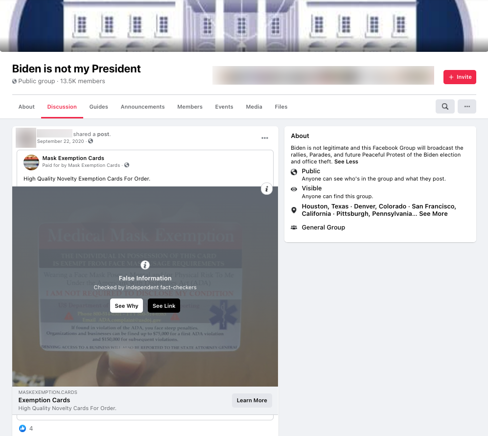 image of facebook post