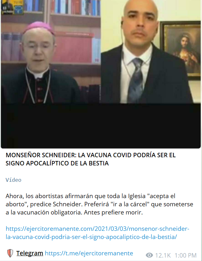 [Spanish text] Misinformation about the Johnson & Johnson vaccine