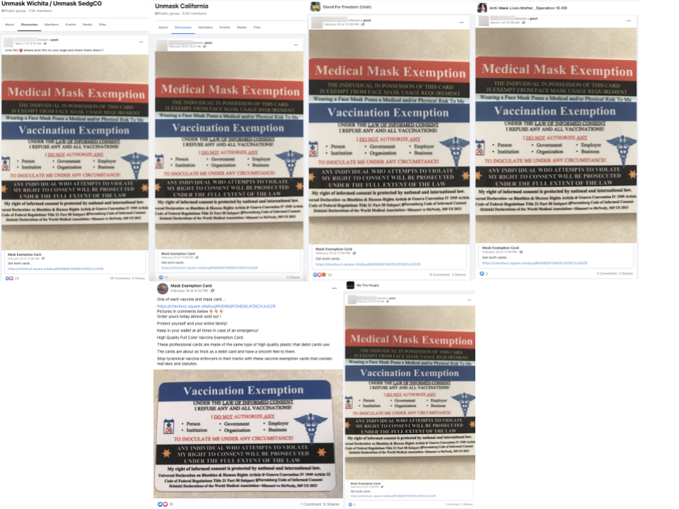 image of facebook posts