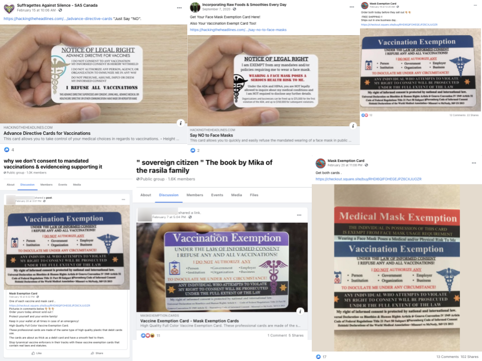 image of facebook posts