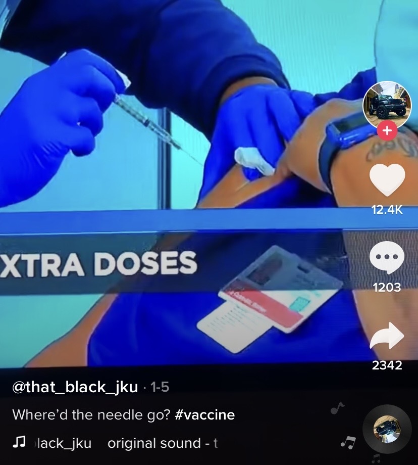 Fake covid needle tiktok