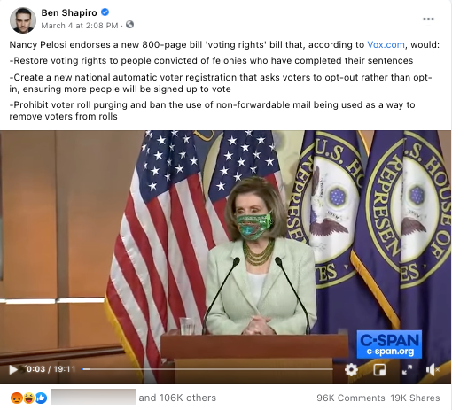 image of facebook post